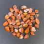 Carnelian faceted raw chips without hole 8-12×6-9 mm (+-) per 100g