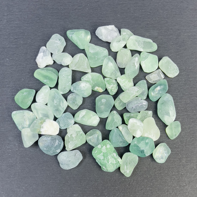 Natural Fluorite gemstone faceted nuggets without hole 8-12×7-9mm (+-) (per 100g ±)