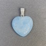 Pendant Heart Aquamarine Natural Stone 20x20mm+