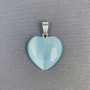 Heart pendant 'Cat's eye' synthetic stone azure 20x20x5x28mm+
