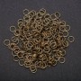 Connecting ring, bronze color, 4mm diameter, packaging 25g