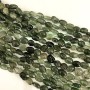 Rutilated Quartz Hairline Beads on Thread, Faceted 8x6mm, 40cm Length