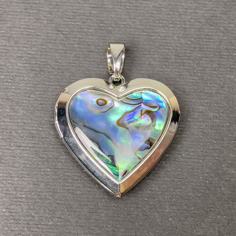 Pendant Halotis Heart Silver-Tone Metal 29x28mm+- for photo storage