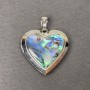 Pendant Halotis Heart Silver-Tone Metal 29x28mm+- for photo storage