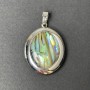 Abalone Opal Pendant Oval Silver Metal 32x25mm+- for storage of photo