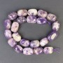 Amethyst Beads Tumbled 18×13 mm on Thread on 39 cm+ length