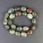 Heliotropes Beads Sea-Galutivka 19×14 mm on Thread, Length 38 cm+