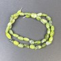 Jadeite Beads Tumbled 9x7mm+ on thread, length 39cm+