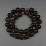 Garnet beads smooth round bead 12–13, 5 mm ± on a string, length 39 cm+