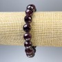 Bracelet Garnet smooth round beads, diameter 12mm±, length 18cm± stretch