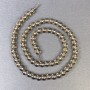 Smoky Topaz Beads smooth ball 6mm+ on a thread, length 39cm+