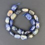 Sodalite faceted beads 17×11 mm ± on thread, length 39 cm+