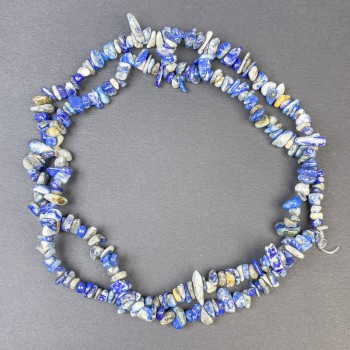 Lapis Lazuli Beads 7–11x3mm on Thread, 80 cm length