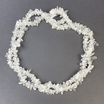 Beads Mountain Crystal Chip 4-9x2-4mm on fishing line, length 80cm+