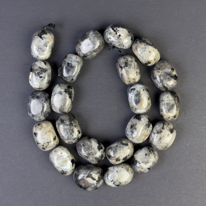 Labradorite Faceted Beads 18x13mm on Thread, 38cm+ Length