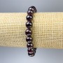 Garnet Bracelet Smooth Beads assorted sizes 8.5–10mm ±, length 18cm ± stretchy