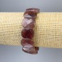 Bracelet Strawberry Quartz Link, diameter 18x14mm±, length 18cm± stretch