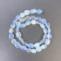 Moonstone Beads Faceted 10×8mm on Threaded String, 39cm+ length