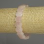 Clearance! Bracelet Rose Quartz Rounded Link, 14x10mm diameter ±, length 18cm ± stretch