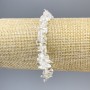 Rock Crystal Chip Bracelet, diameter 6-10x3mm+-, length 18cm+- stretch