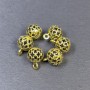 Fittings Pendant in gold tone, diameter 8×11mm± packaging 6 pcs