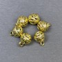Finding Pendant in metallic gold colour, Ø 8x11mm± packaging 6pcs