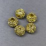 Bead pendant findings colour of metal: golden, bead diameter 9×10mm± hole diameter 5mm± packaging 5pieces