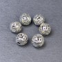Findings spacer bead, metal colour silver, diameter 8x8mm+/- hole diameter 2mm+/- pack of 6pcs