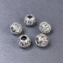 Bead Bail Silver-Tone Finish, Rondelle Insert, 9×10.5 mm, hole approx 5 mm, packaging 5 pcs