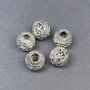 Bead insert findings, metal colour silver, diameter 9x10mm± opening, diameter 4.5mm± packaging 5pcs