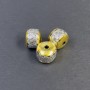 Bead Insertion Component in Silver-Gold Tone, 8x10mm +/- hole 2mm +/- packaging 3pcs