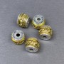 Bead Finding Bead Inset Colour: Silver-tone and Gold-tone, 9×11mm± hole diameter 3mm± per piece