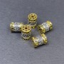 Bead Findings – bead insert, metal colour silver and gold, diameter 12×8.5mm ±, hole diameter 2mm±, price per 1 piece
