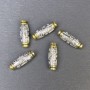 Bead finding insert, silver-white and gold color, diameter 19.5×6 mm ± hole, diameter 2 mm ±, price per 1 piece