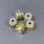 Bead finding insertion, metal colour silver and gold, diameter 11x8.5 mm ±, hole diameter ~3 mm, price per 1 piece