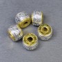 Bead Insertion Findings in Silvered-Gold Color, 8x11.5 mm, 5 mm+- hole, price per 1 piece