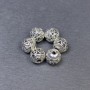 Bead finding, bead inlay, metal colour silver, diameter 8×8, 5mm+- hole, diameter 2mm+- packaged 6 pcs