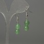 Earrings Jade Bead 9mm+-, length 35mm+-