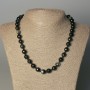 Agate Bead Necklace, faceted ball, 10mm diameter, approx. 50mm length with clasp