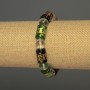 Glass Bead Bracelet, smooth balls, 10mm diameter ±, cylinders 14×10mm ±, 18cm ± stretch