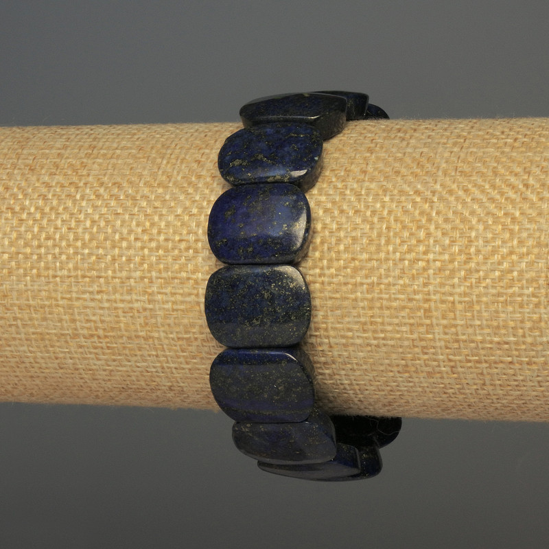 Lapis Lazuli Bracelet link, diameter 18×13mm±, length 18cm± stretch