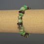 Chrysoprase Bead-Taced Bracelet, diameter 8-12×4mm±, with 3mm seed beads±, length 18cm±, stretch