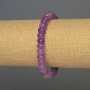 Bracelet Lavender Amethyst Rondelle, diameter 8×5mm±, length 18cm± stretch