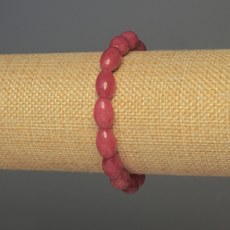 Tourmaline bead bracelet, grain shape, 12x8mm, ±, length 18cm ± stretch