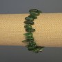Bracelet Jadeite Chip Needle, diameter 12-20×3-5mm± with seed beads, length 18cm± stretch