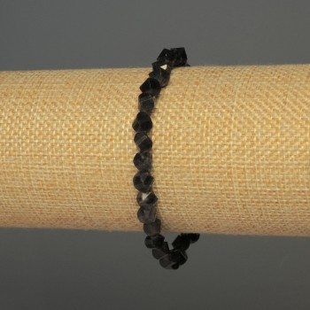 Iolite Bracelet Faceted Diamond Shape, diameter 6x5mm +/-, length 18cm +/- stretch