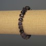 Amethyst facet bracelet, 9x5mm diameter ± with seed beads 3mm±, length 18cm±, stretch