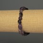 Amethyst faceted bracelet, 8x8mm diameter, 18cm length, elastic