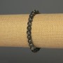 Bracelet Labradorite smooth beads, diameter 7mm±, length 18cm± stretch