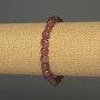 Strawberry Quartz faceted bracelet, 8x7mm diameter, 18cm length, stretch